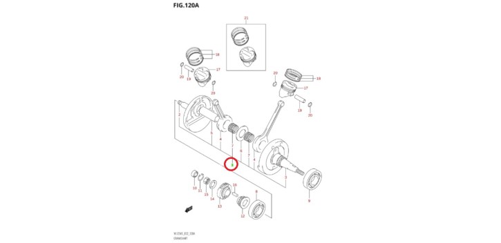 CIGUEÑAL VL125 (INTRUDER) 2000-2007
