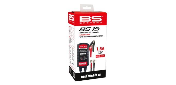 CARGADOR / MANTENEDOR DE BATERIA BS15 1,5A CARGADOR / MANTENEDOR DE BATERIA BS15 1,5A