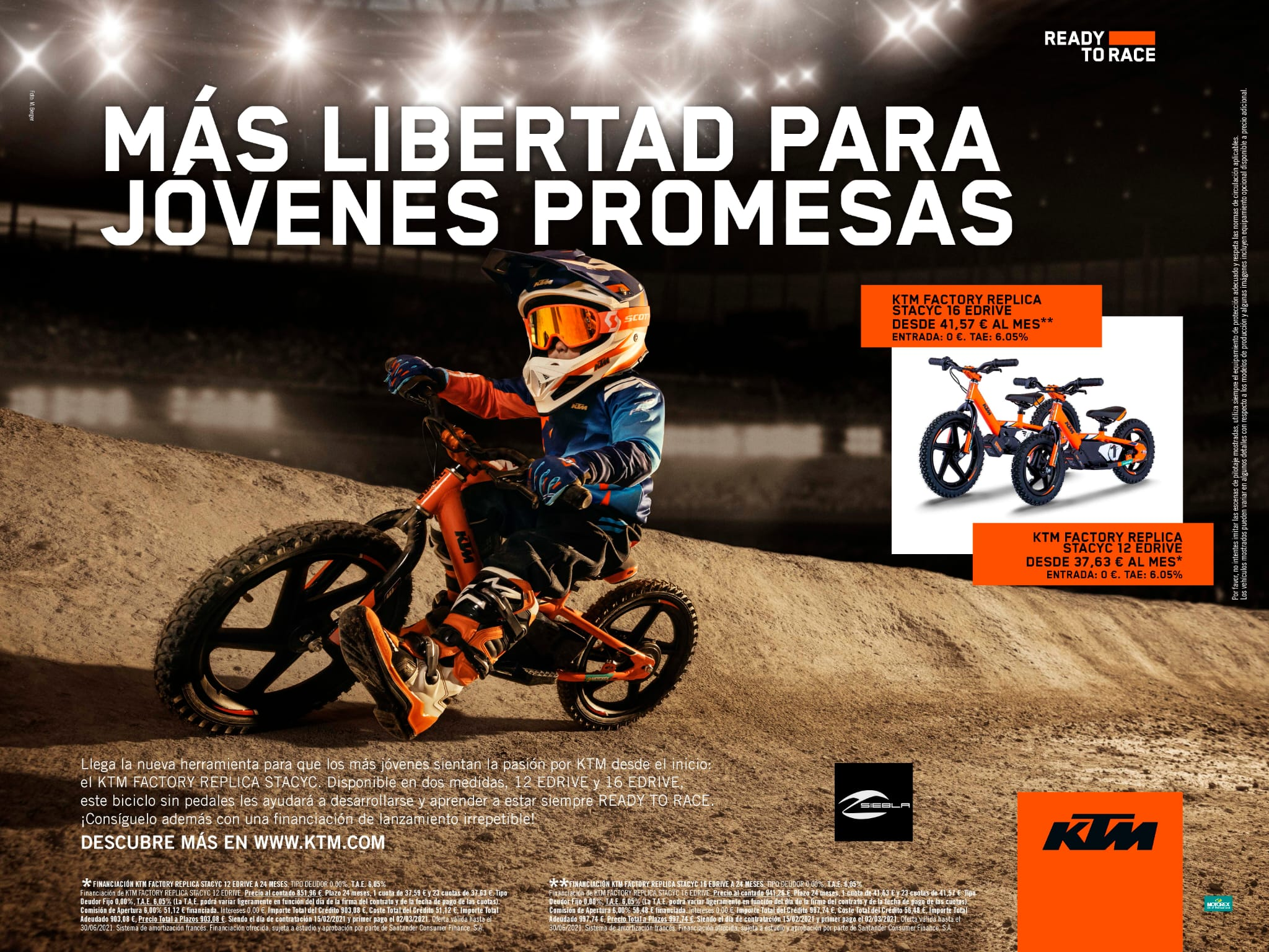 DA LOS PRIMEROS PASOS SOBRE DOS RUEDAS CON LOS NUEVOS CORREPASILLOS ELÉCTRICOS KTM FACTORY REPLICA STACYC DA LOS PRIMEROS PASOS SOBRE DOS RUEDAS CON LOS NUEVOS CORREPASILLOS ELÉCTRICOS KTM FACTORY REPLICA STACYC